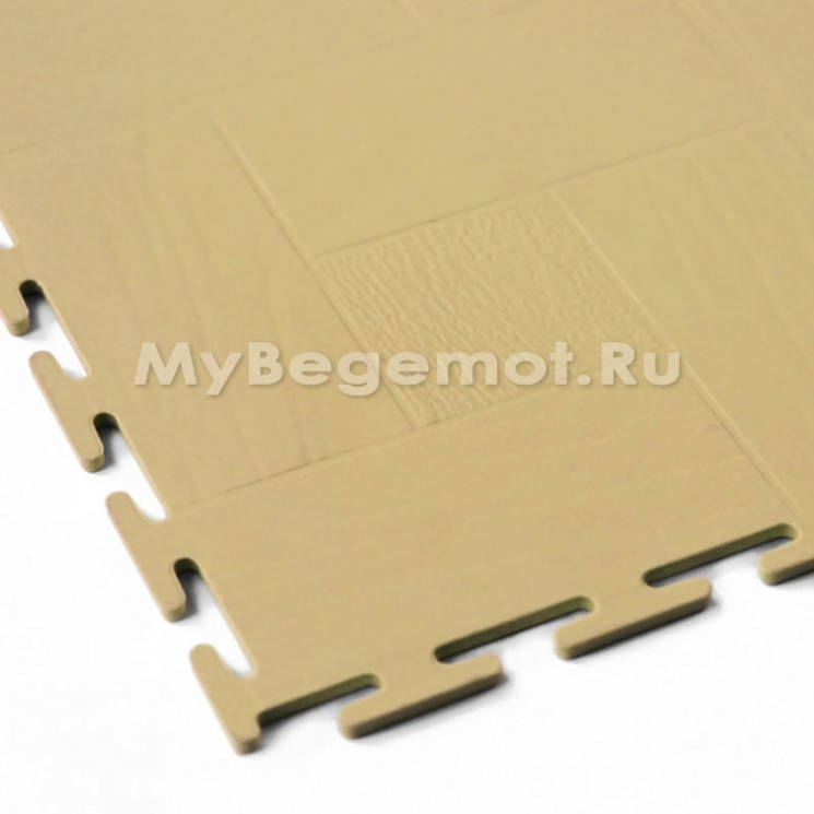Модульное напольное ПВХ покрытие SENSOR WOOD, RAL 1019, бежевый.