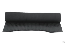 Рулонная резина, резиновое покрытие  "Монетка" 1.5*5.0 м, 5 мм, черный